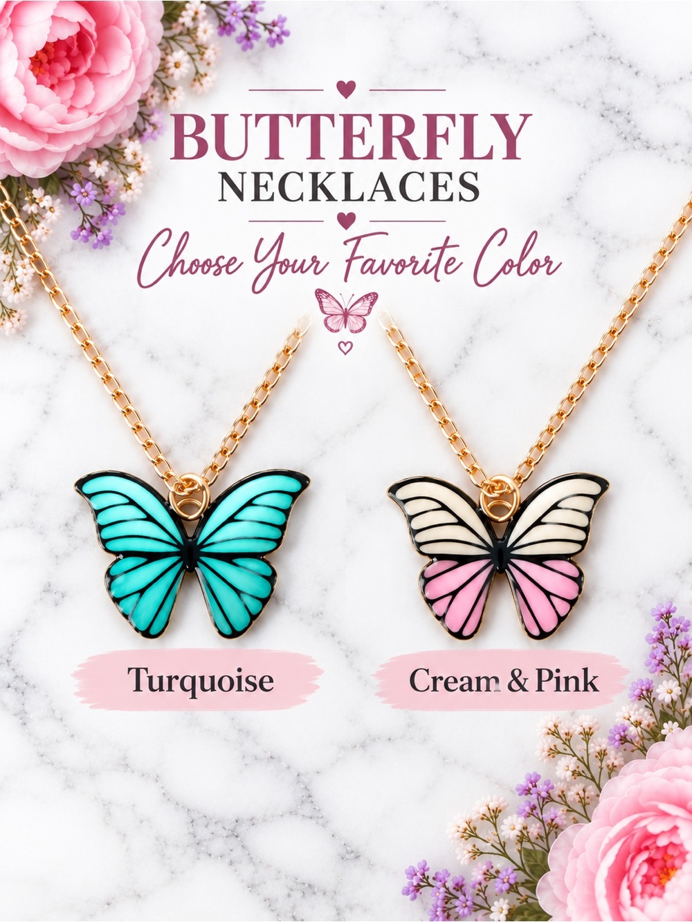 Make a Wish Butterfly Necklace – Choose 1️⃣ Your Favorite Color– New - Picture 6 of 6